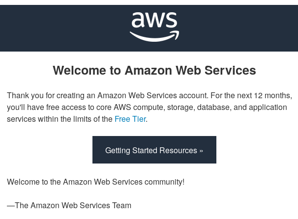 Welcome to AWS Screenshot